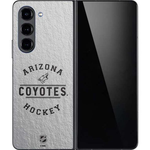 NHL Arizona Coyotes Black Text Galaxy Z Fold5 5G Skin